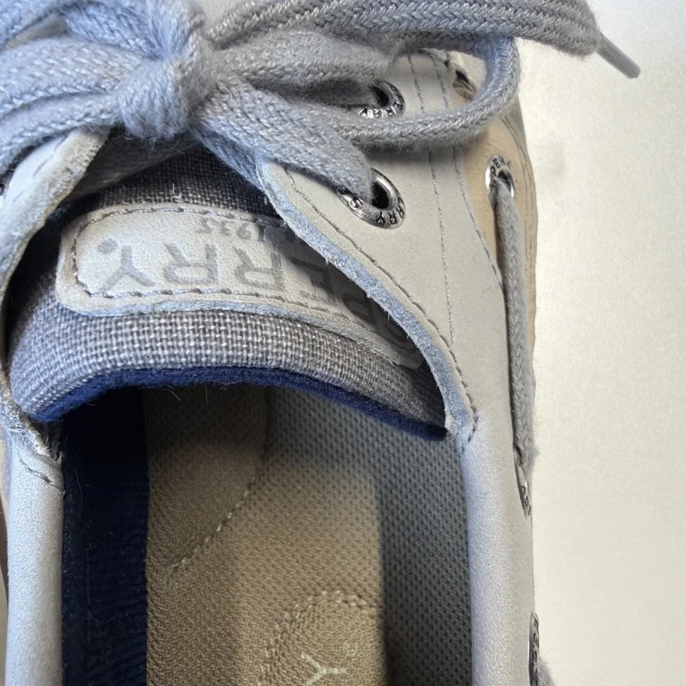 Sperry Top Sider Boat Shoes Womens 5 Gray‎ Angelfish Linen Slip-On STS83598
